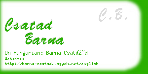 csatad barna business card